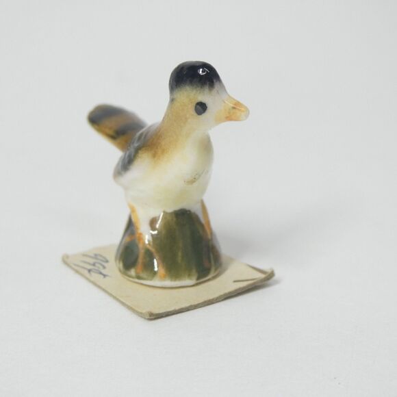 Tiny Porcelain Bird Figurine Vintage MCM Miniature Bone China - Picture 2 of 6